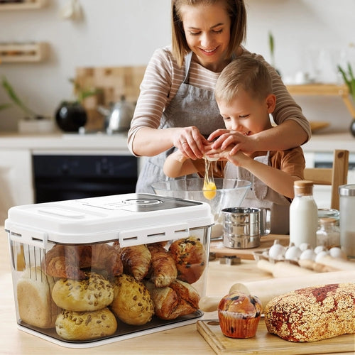 Bread Box For Kitchen Countertop, Airtight Bread Storage Container,