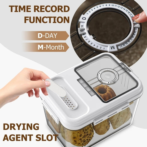 Bread Box For Kitchen Countertop, Airtight Bread Storage Container,
