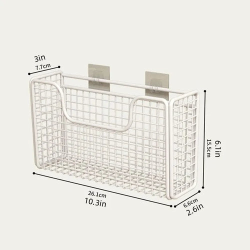 Punch-free Kitchen Cabinet Door Storage Box Iron Rack Wall-mounted Cab
