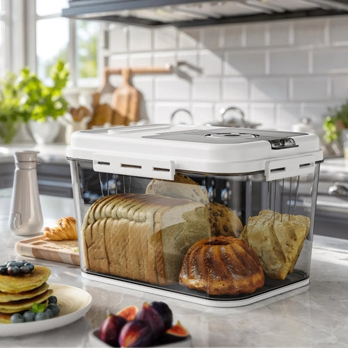 Bread Box For Kitchen Countertop, Airtight Bread Storage Container,