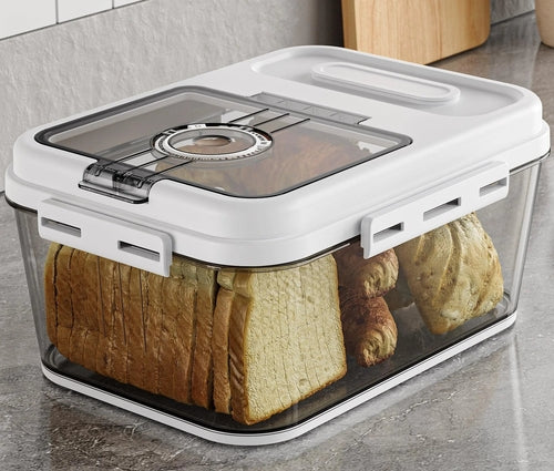 Bread Box For Kitchen Countertop, Airtight Bread Storage Container,