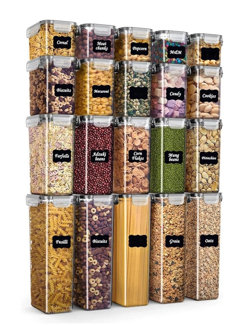 48pcs，kitchen gadgets, sealed pasta boxes with LIDS, labels and markin
