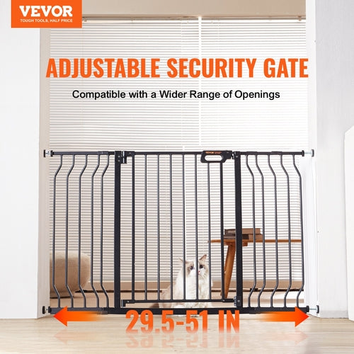 Baby Gate, 29.5in-51in Extra Wide, 30in High, Dog Gate for Stairs