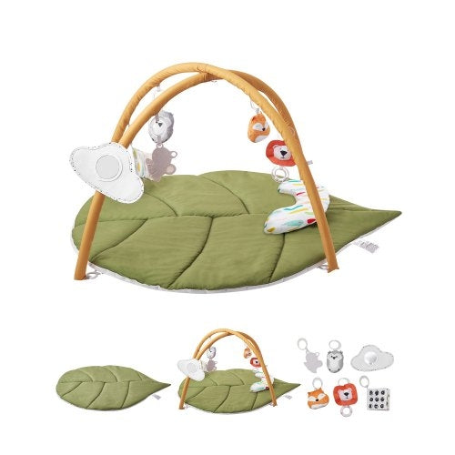 Baby Play Gym Mat, Baby Activity Mat with 6 Sensory Toys, Oversize