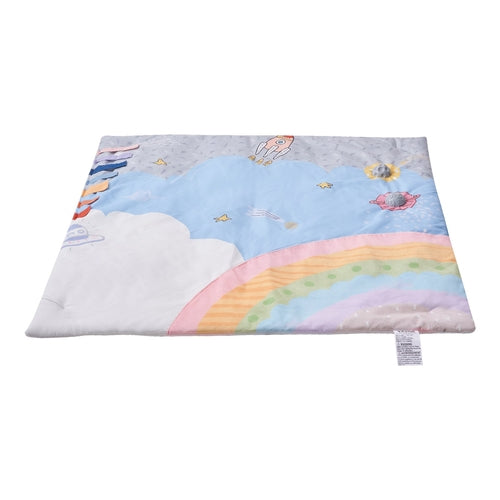 Baby Play Gym Mat, Tummy Time Mat with 6 Sensory Toys, Baby Activity