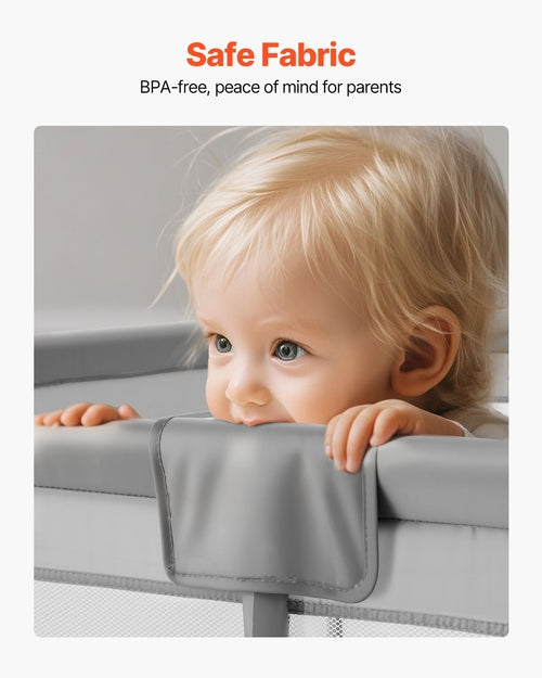 Baby Playpen, 2000 x 1490mm Large Toddlers Playpen, Indoor/Outdoor